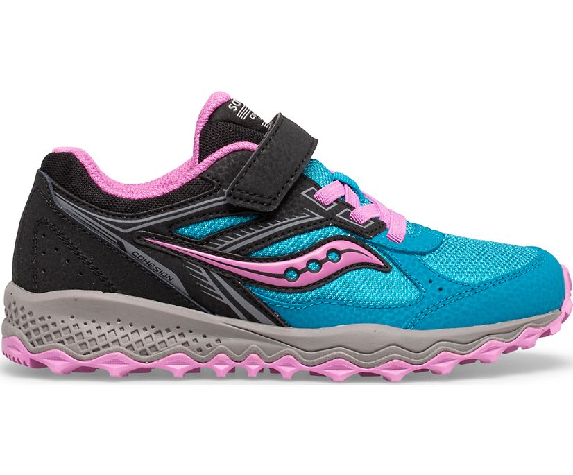 Saucony Cohesion 14 A/C Kids' Sneakers Blue / Pink / Black | Canada 834WNBY